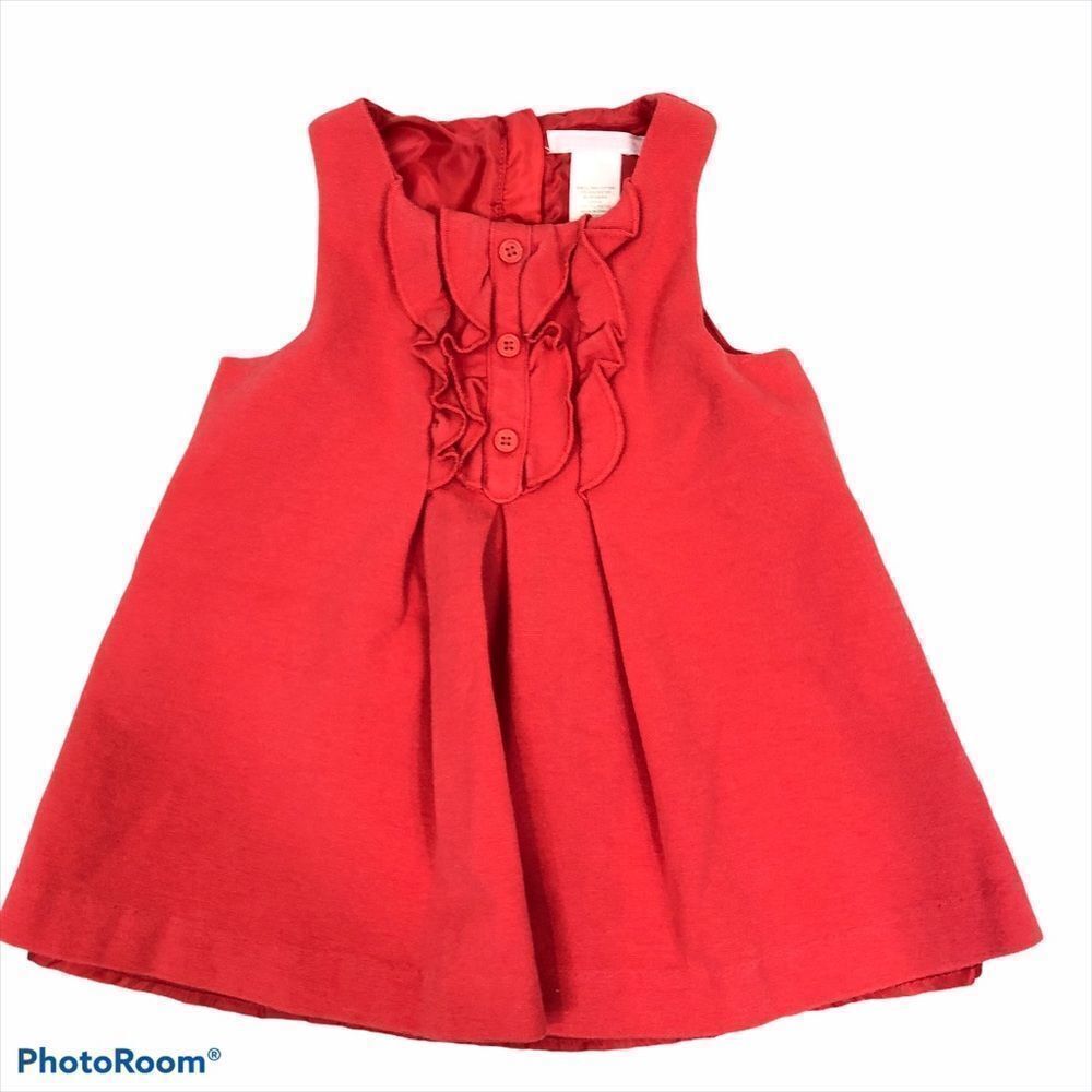 Janie and Jack Red Italian Flower Dress‎ 6-12 Mos